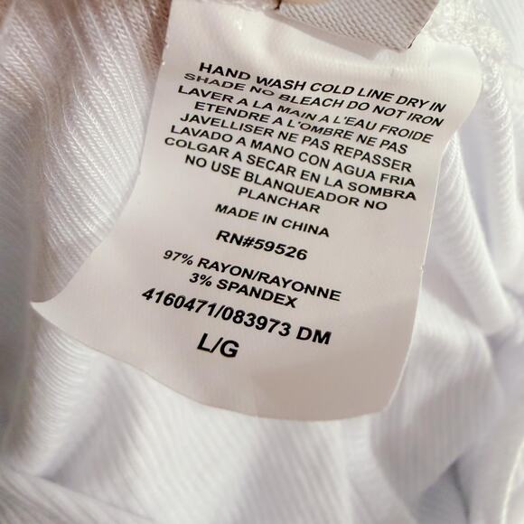 Becca Mykonos Semisheer Ribbed Beach Cover Up Tank Maxi Dress White Size L NWT - Picture 8 of 10